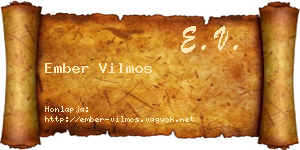 Ember Vilmos névjegykártya