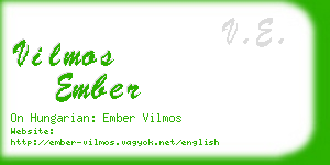 vilmos ember business card